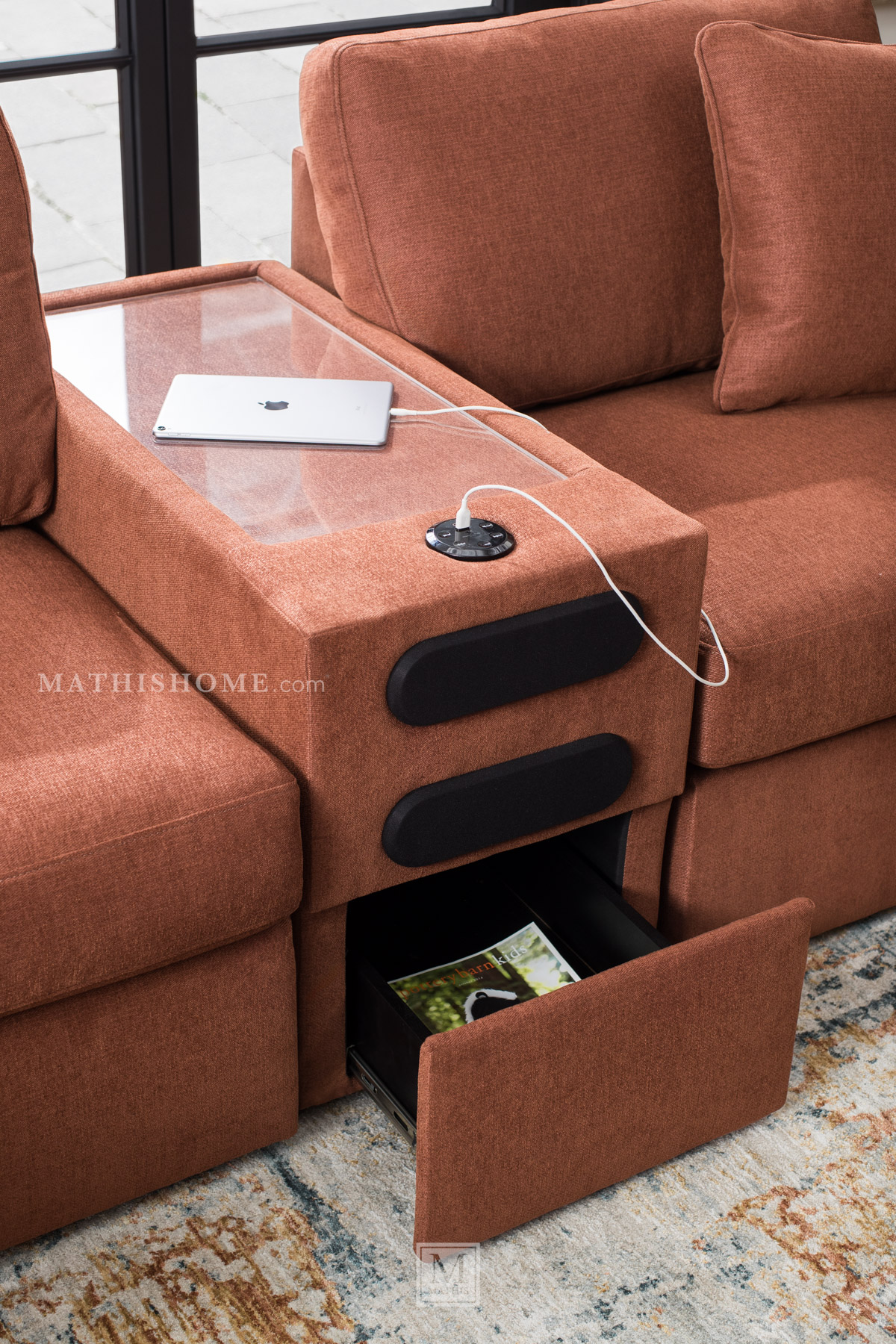 Modmax Spice 6-Piece Sectional with Audio Console